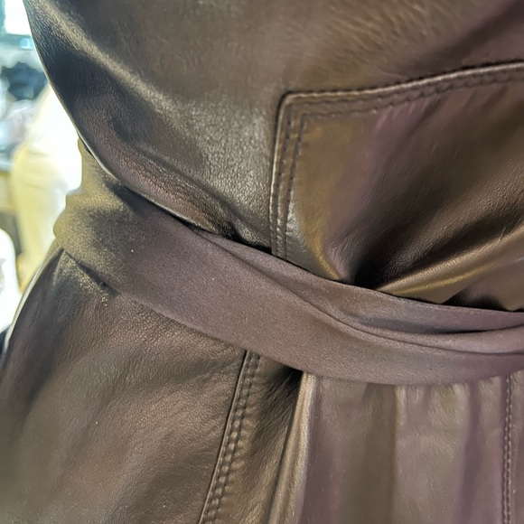 Luca Luca belted lamb skin trench US8 - Picture 11 of 17